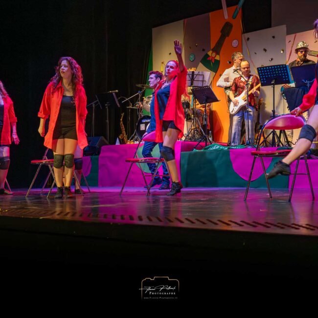 Costumes colorés et détaillés du spectacle Les Varièt’s, photographiés lors du reportage événementiel