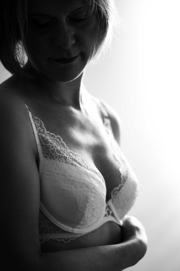 portrait féminin en lingerie style Aubade